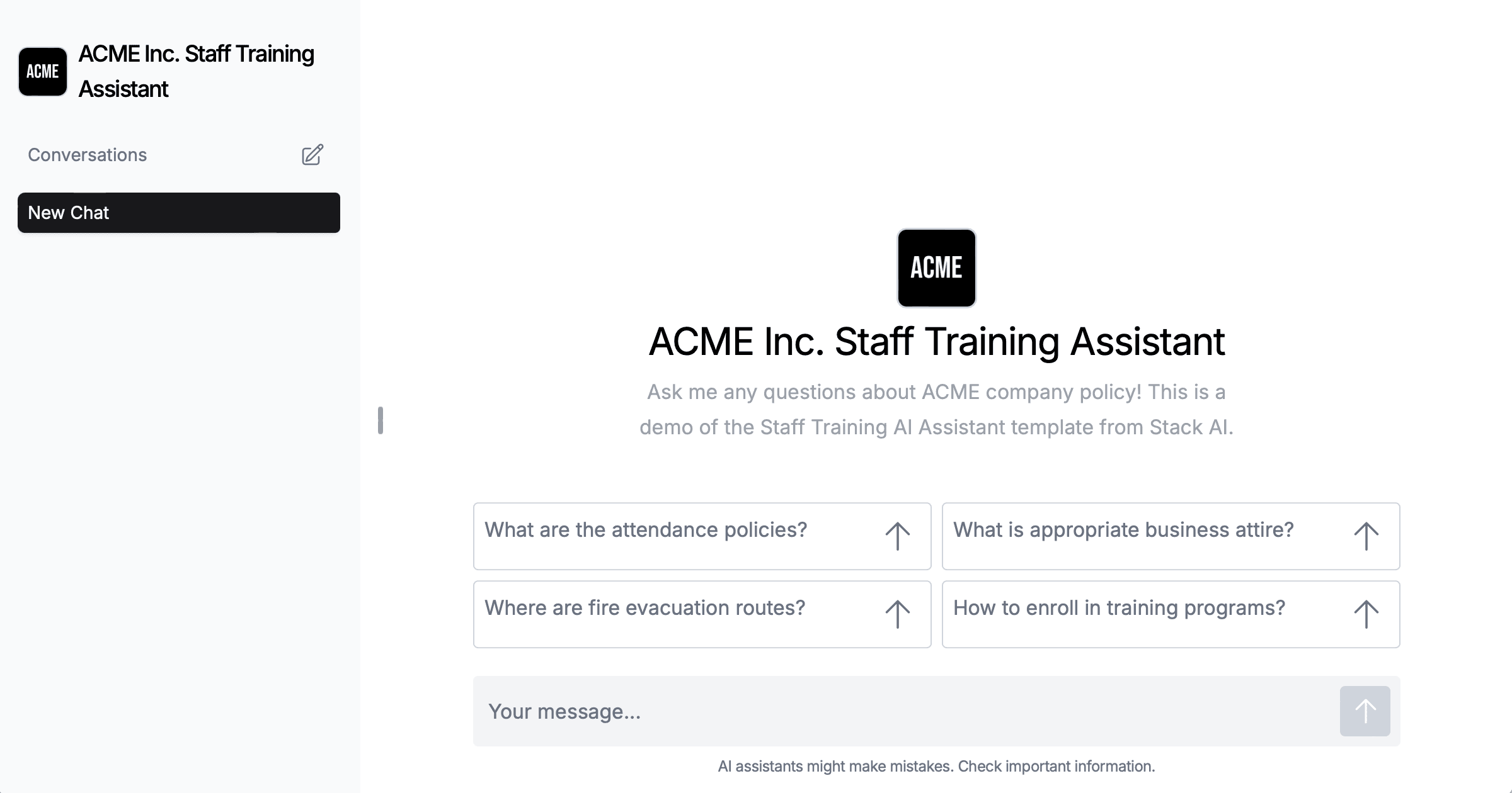 Staff Training AI Assistant