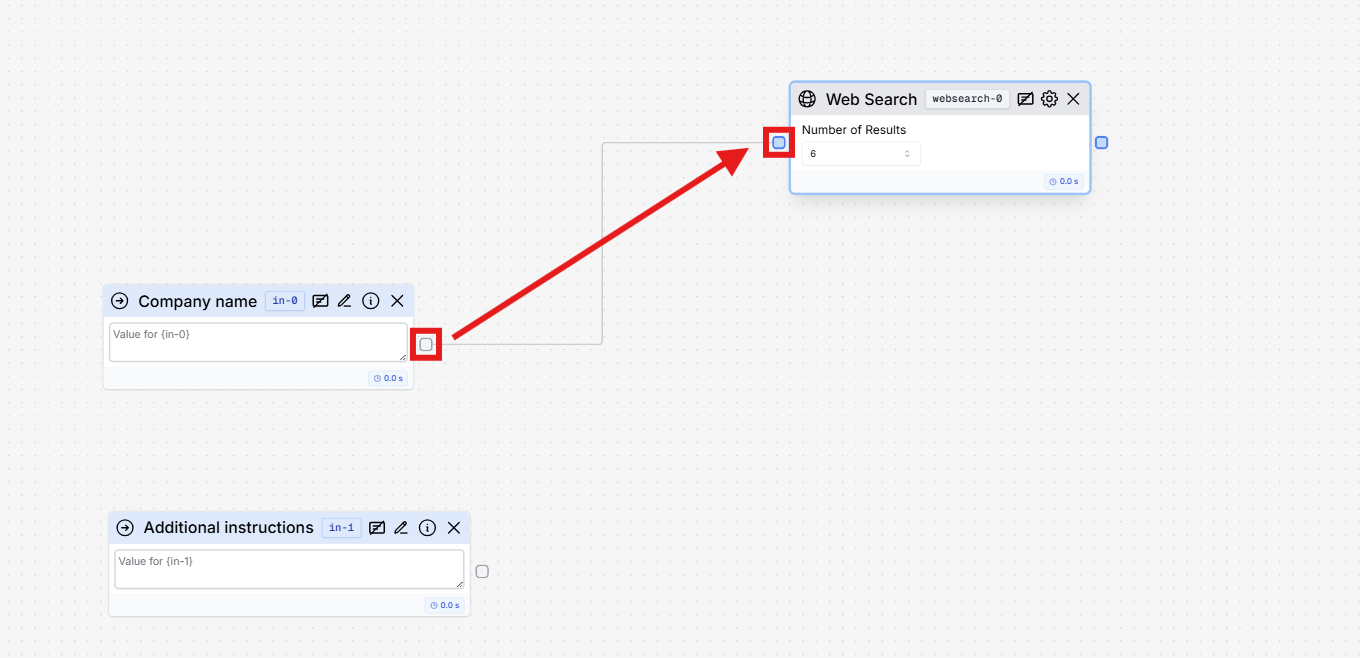 Connect main input to web
search