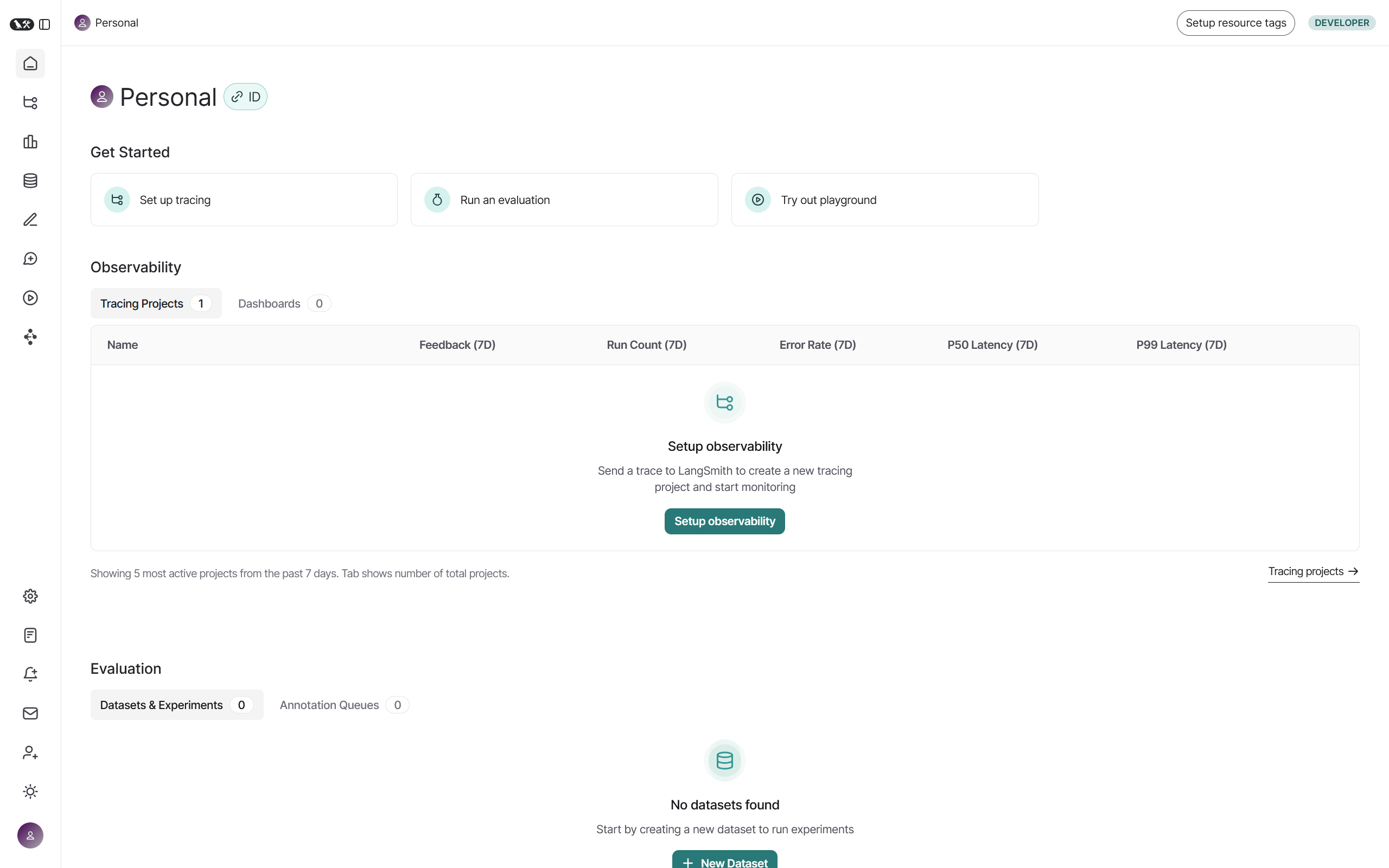 Langchain
Dashboard