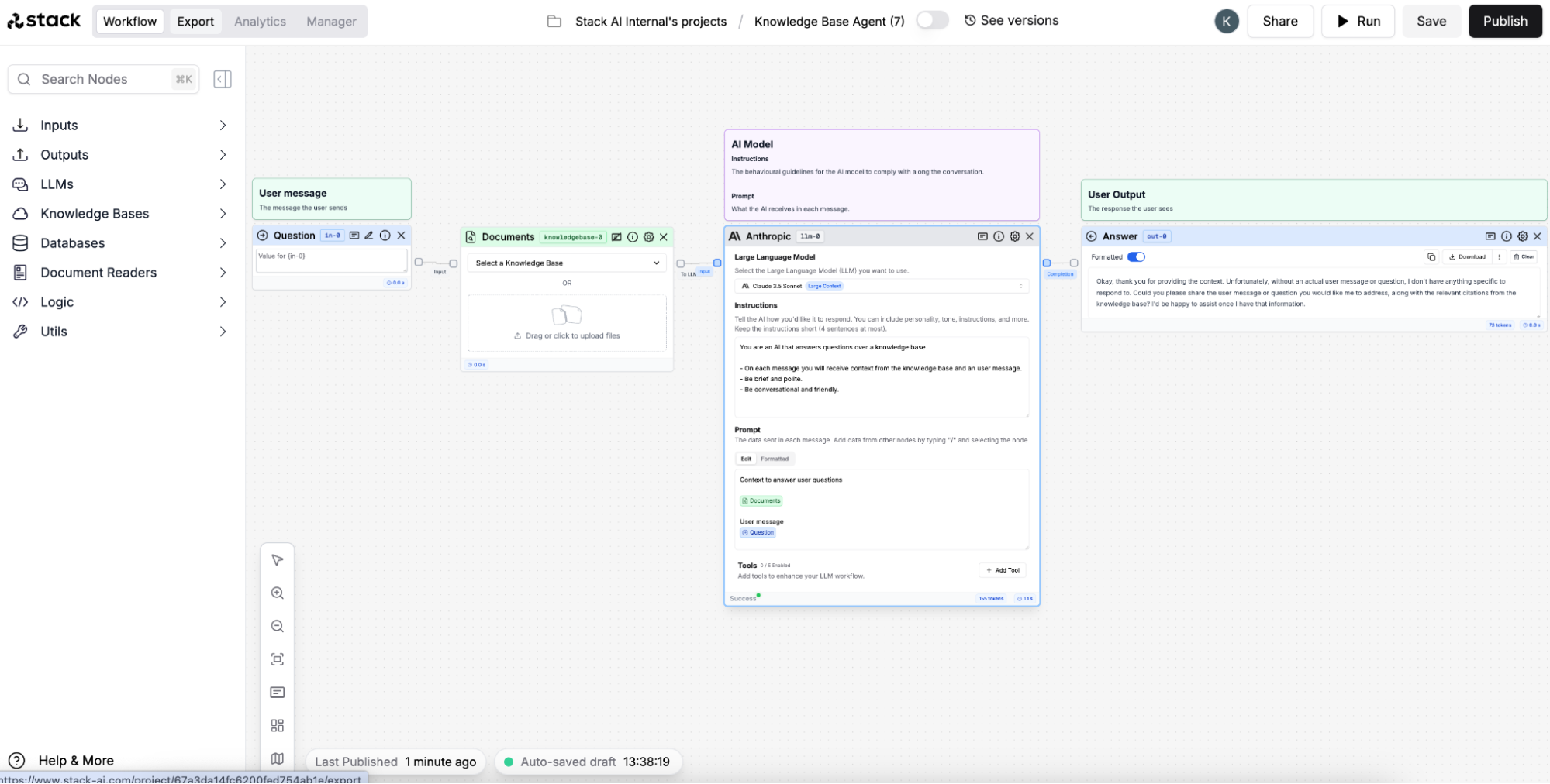 StackAI
workflow