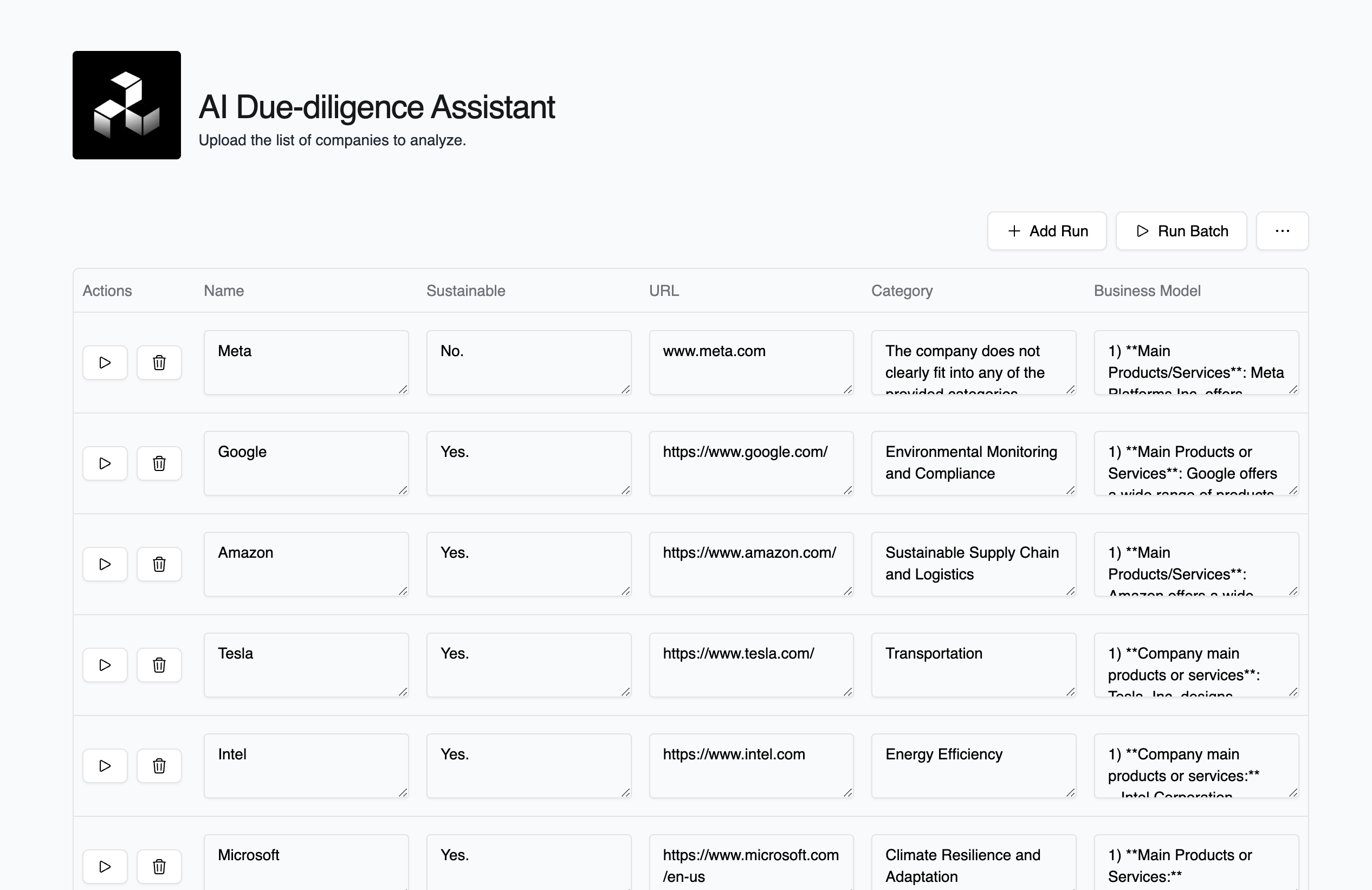 Batch Interface